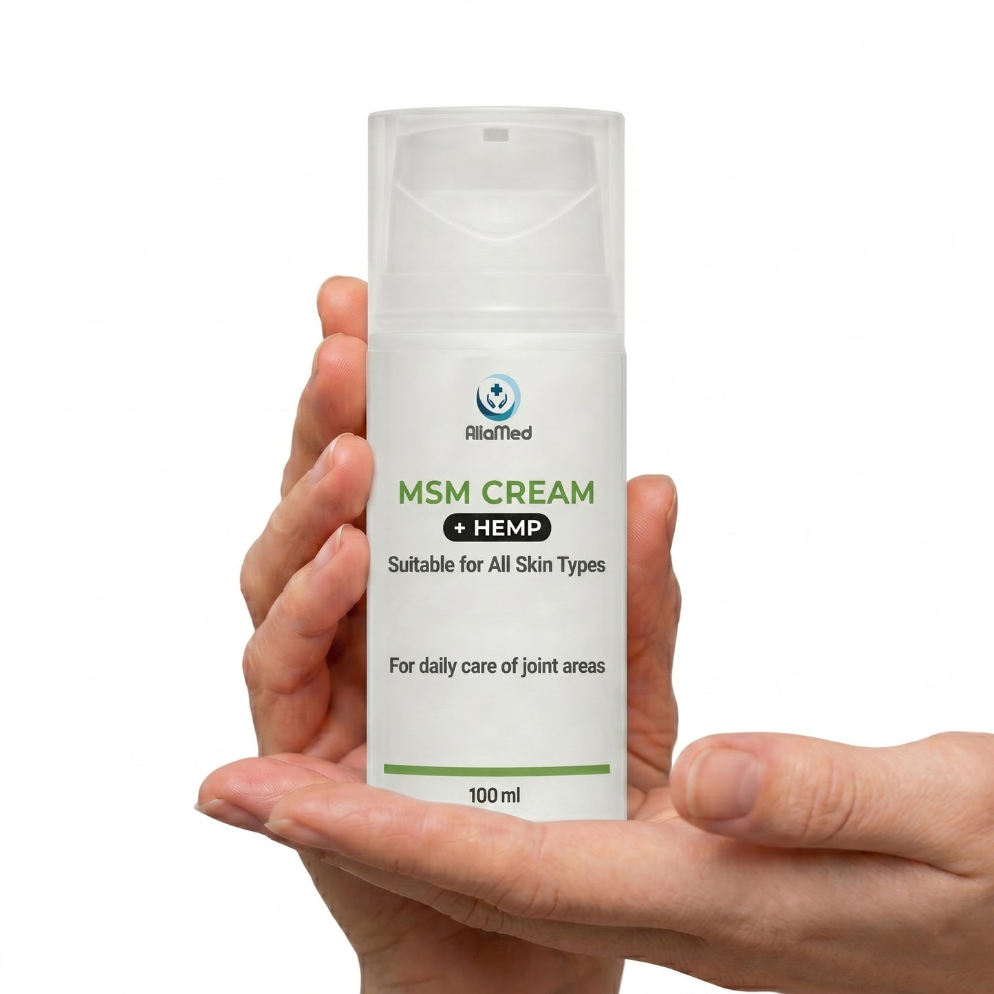 MSM Cream with Hemp Oil, Moisturising Massage Body Cream for Muscle & Joint Comfort, Fast Absorbing Non-Greasy Formula - 3 x 100 ml