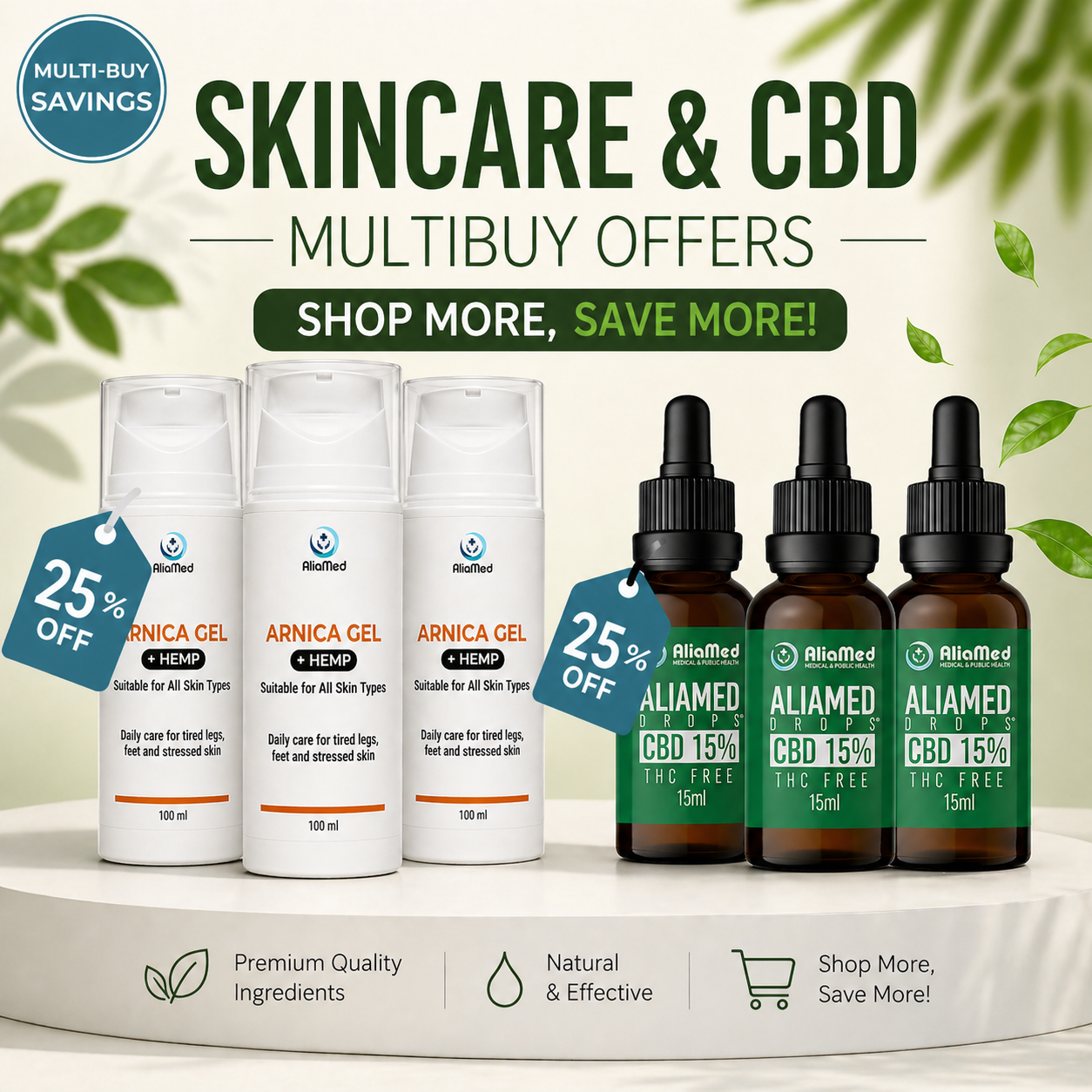 Aliamed multi-buy cbd oil and skincare
