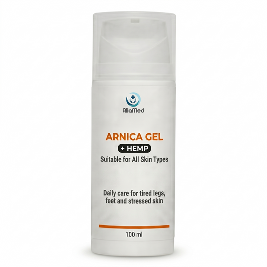 Arnica Gel with Hemp Oil, Soothing Body Gel for Tired Feet, Legs and Muscles – Revitalising Non-Greasy Body Moisturiser - 100 ml