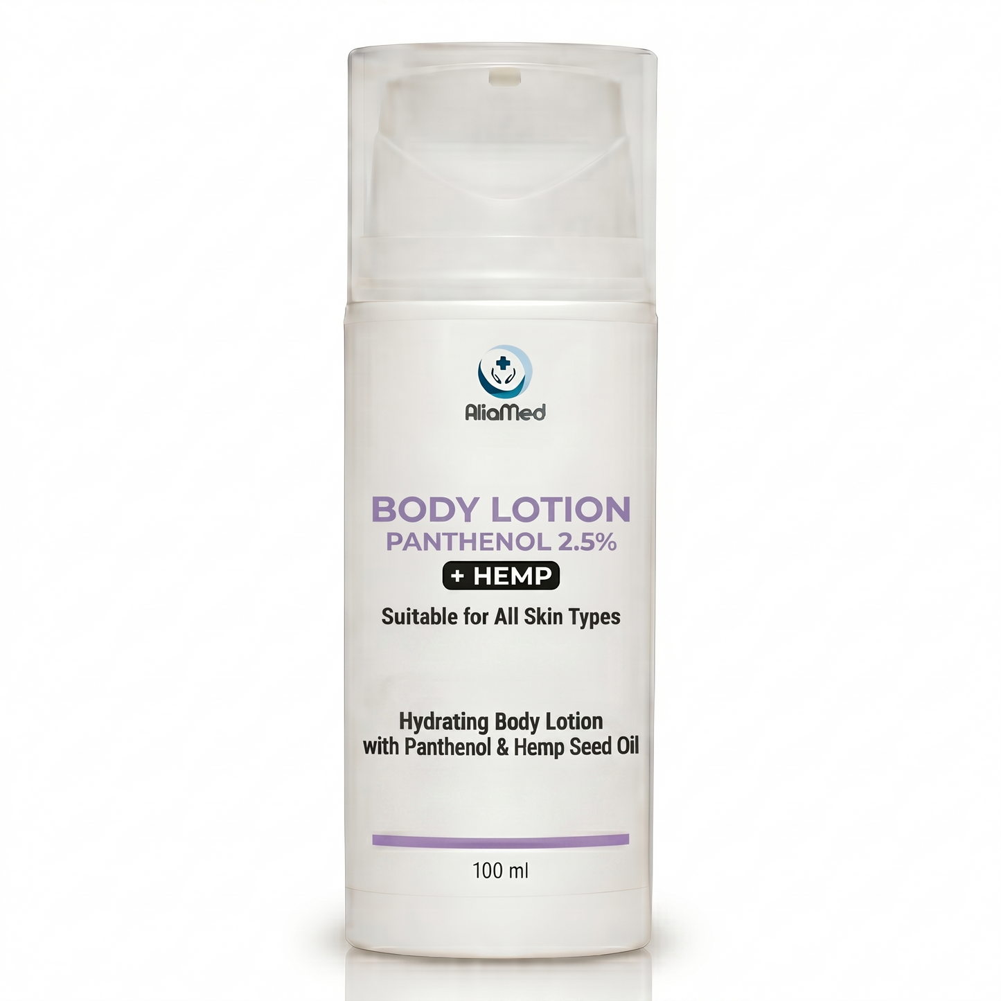 Lozione per il corpo Pantenolo 2,5% + CBD Isolate 100 ml, idratante
