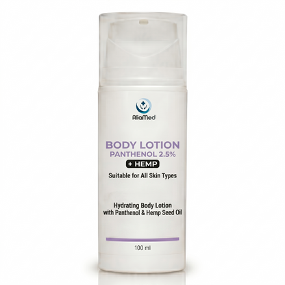 Lozione per il corpo Pantenolo 2,5% + CBD Isolate 100 ml, idratante