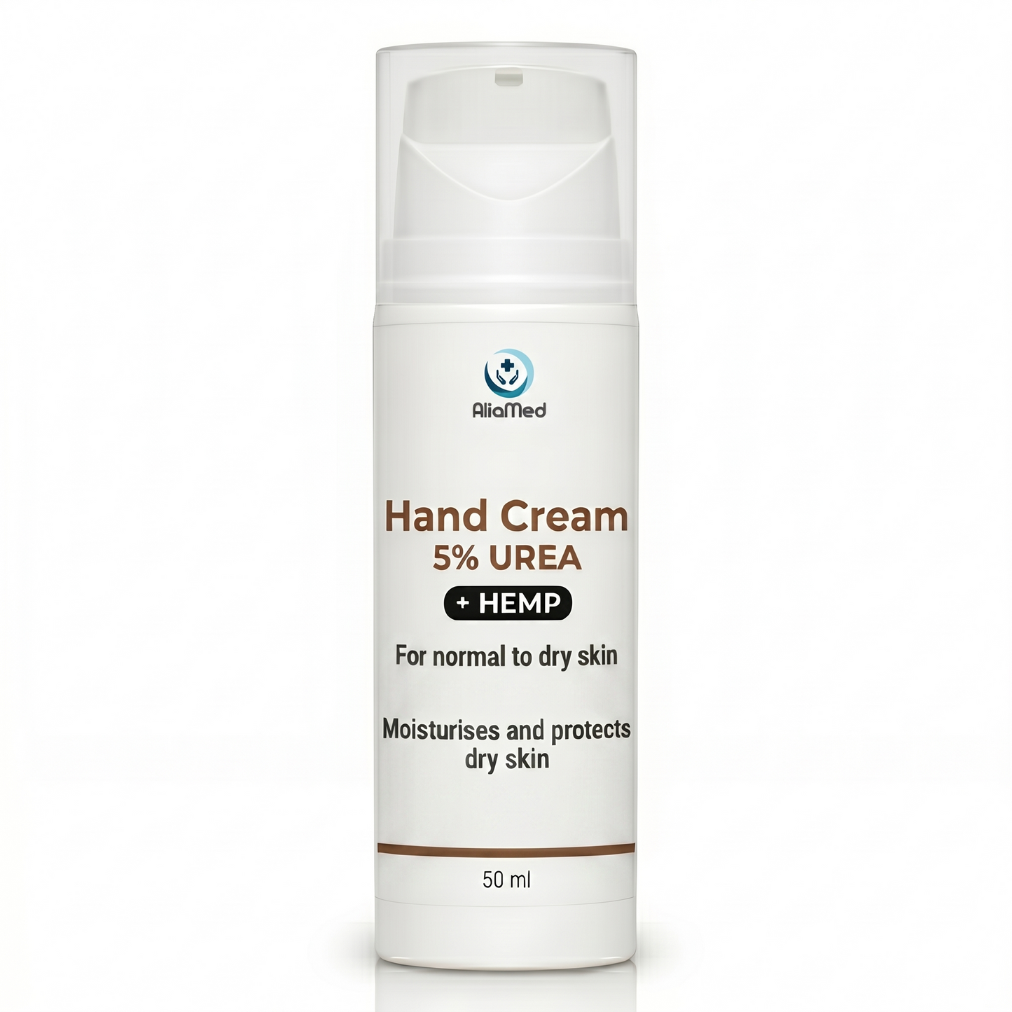 Crema per le mani UREA 5% + CBD isolato 50ml, idratante mani secche
