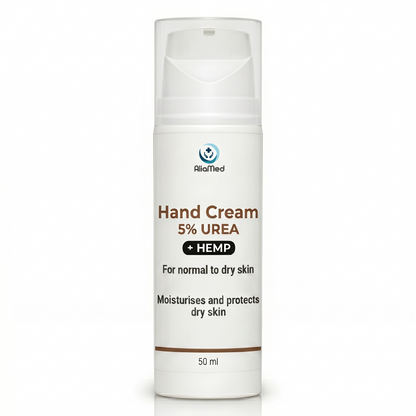 Crema per le mani UREA 5% + CBD isolato 50ml, idratante mani secche