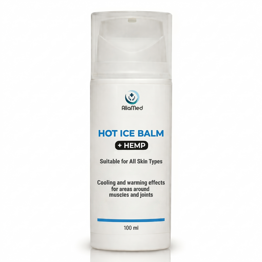 Hot Ice Balm with Hemp Oil - Cooling & Warming Muscle Massage Gel, Dual Action Recovery for Before & After Activity - 100 ml