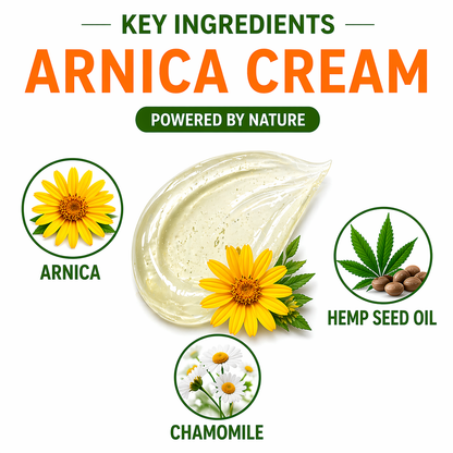 Arnica Gel with Hemp Oil, Soothing Body Gel for Tired Feet, Legs and Muscles – Revitalising Non-Greasy Body Moisturiser - 3 x 100 ml