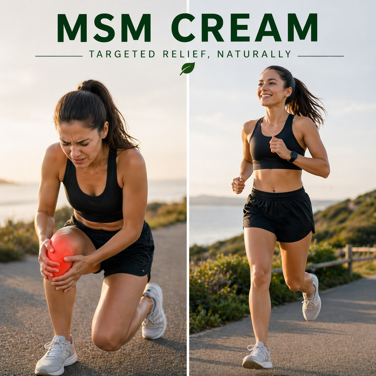 MSM Cream with Hemp Oil, Moisturising Massage Body Cream for Muscle & Joint Comfort, Fast Absorbing Non-Greasy Formula - 3 x 100 ml