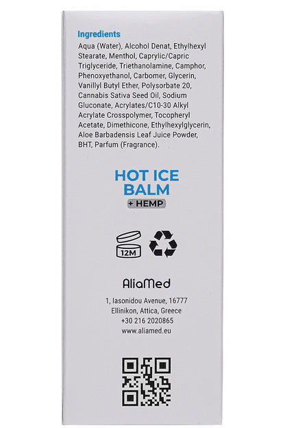 Hot Ice Balm with Hemp Oil - Cooling & Warming Muscle Massage Gel, Dual Action Recovery for Before & After Activity - 3 x 100 ml