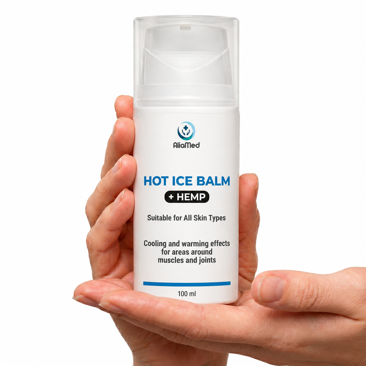 Hot Ice Balm with Hemp Oil - Cooling & Warming Muscle Massage Gel, Dual Action Recovery for Before & After Activity - 3 x 100 ml