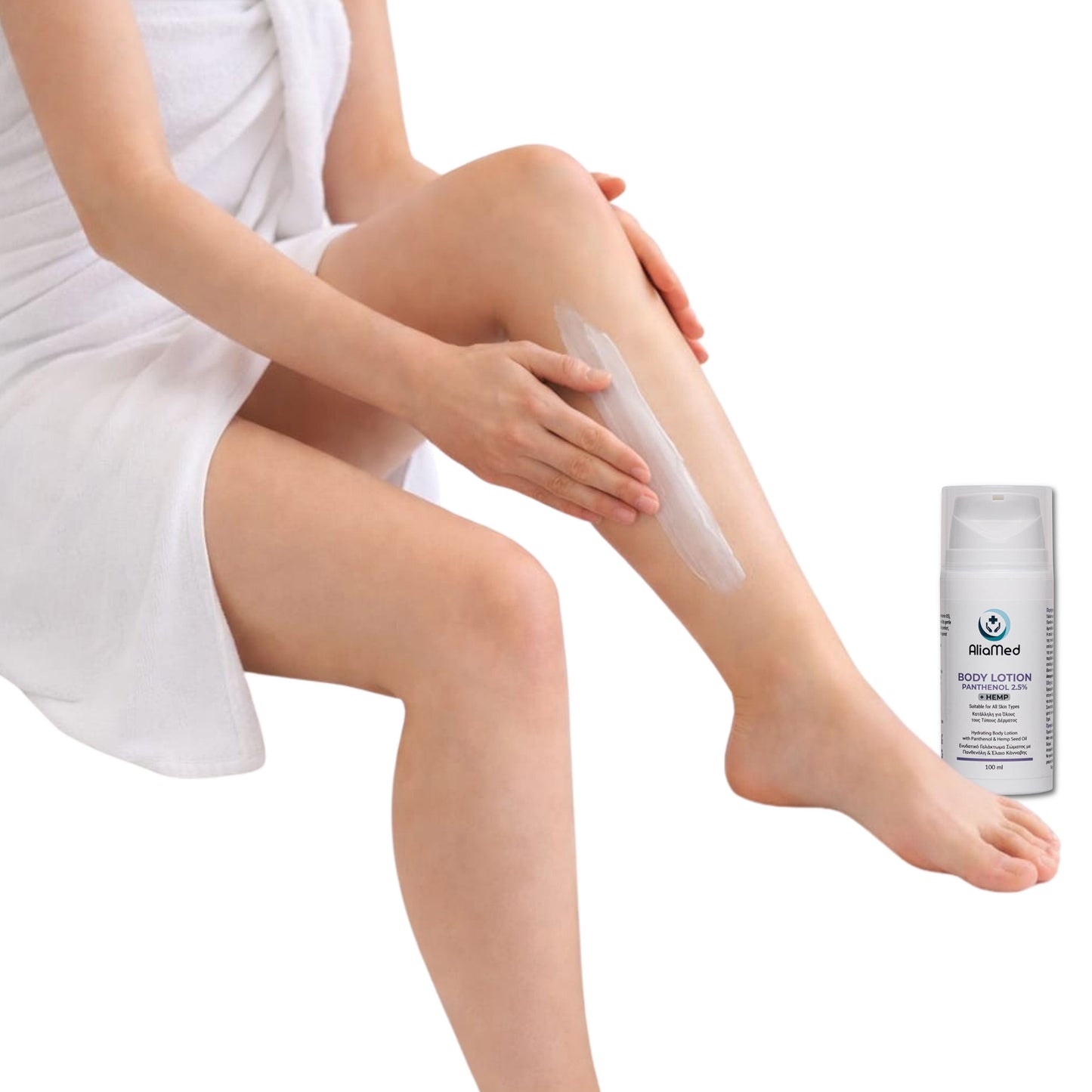 Lozione per il corpo Pantenolo 2,5% + CBD Isolate 100 ml, idratante