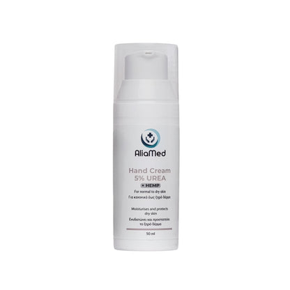 Crema per le mani UREA 5% + CBD isolato 50ml, idratante mani secche